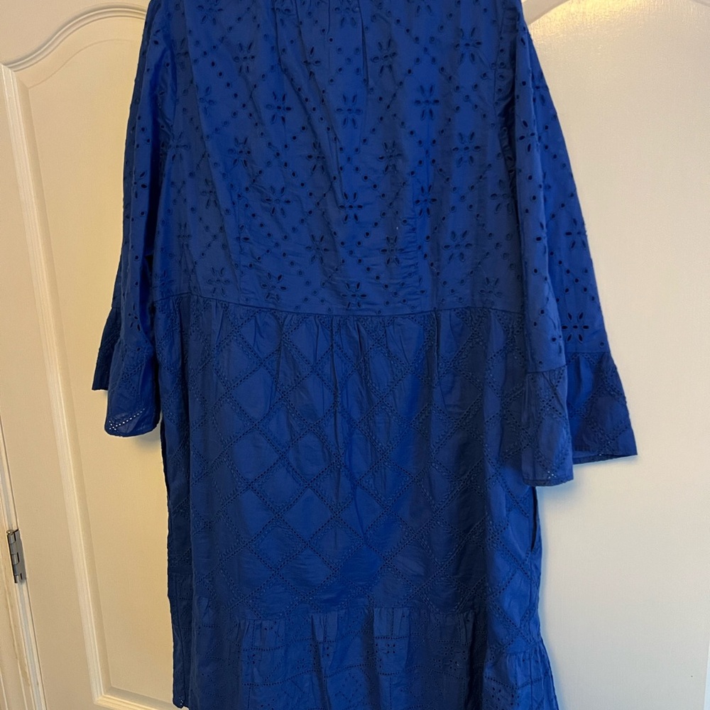 J. Jill Royal Blue Long Sleeve Dress - Picture 2 of 4